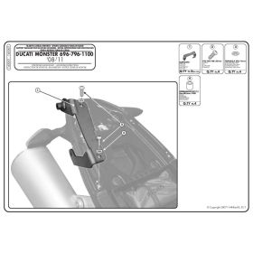 GIVI Frame Mounting Kit for Soft Bags T681