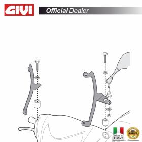 Kit attacchi parabrezza per 308A per HONDA Vision 50/110