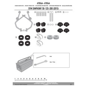 Windschutzscheiben-Montageset für 7054A für SYM Symphony ST 50-125-200