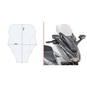 Parabrezza GIVI trasparente intercambiabile 58x47cm per HONDA FORZA 350