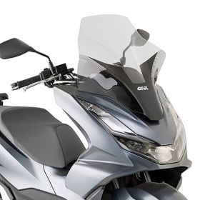 Transparent interchangeable GIVI windshield 59x48.5cm for HONDA PCX 125