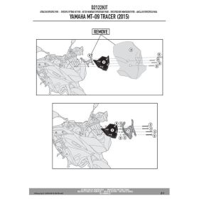 Windscreen mounting kit for 2122DT for YAMAHA MT-09 Tracer