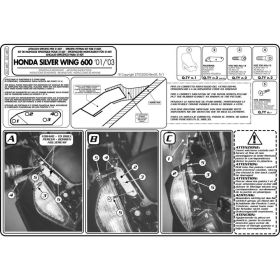 Mounting Kit for 214DT for HONDA Silver Wing 400/600-ABS