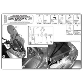 Mounting Kit for 267DT for SUZUKI Burgman 125/200/ABS