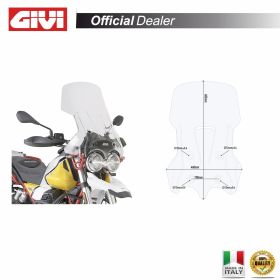 GIVI transparente Windschild 68,5x46cm für MOTO GUZZI V85 TT