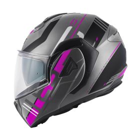 Casco Modulare GIVI X30 Pulsar Lady Titanio Opaco Nero Fucsia