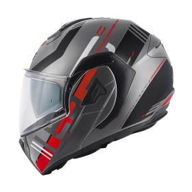 Casco Modulare GIVI X30 Pulsar Titanio Opaco Nero Rosso