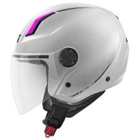 Casco demi-jet GIVI 11.7 Solid argento fucsia