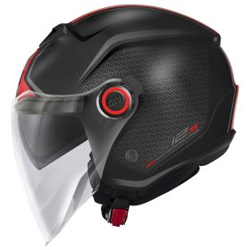 Casco Jet GIVI 12.5 Graphic Touch Nero Opaco Rosso