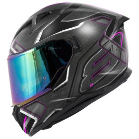 Full Face Helmet GIVI 50.8 Mystical Matt Black Dark Titanium Fuchsia