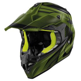 CASCO MOTOCROSS GIVI 60.1 FRESH NERO / VERDE / GIALLO ECE 22.06