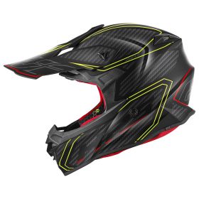 Casque de Motocross GIVI 60.1 Effect Jaune Fluo Noir Mat Rouge