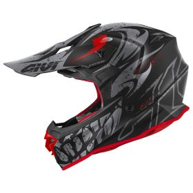 Motocross Helmet GIVI 60.1 Gloom Matt Black Titanium Red