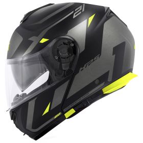 Modular Helmet GIVI X21 Evo Number Matt Black Titanium Yellow