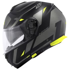 Casco Modulare GIVI X21 Evo Number Nero Opaco Titanio Giallo