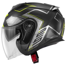 Casco jet urbano GIVI X25 Trace nero titanio giallo