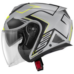 Casco jet urbano GIVI X25 Trace grigio nero giallo
