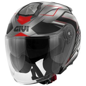 GIVI X25 Trace Jethelm Urban Titan schwarz rot