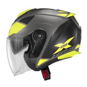 Casco jet urbano GIVI X25 Target titanio nero giallo