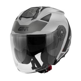 Casco jet urbano GIVI X25 Target argento nero