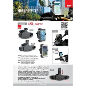 GIVI S920L Support de téléphone universel à pince
