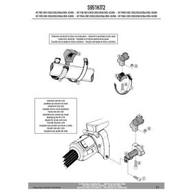 Kit de montage de support de téléphone GIVI pour S951/S952/S953