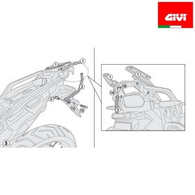 Portapacchi Monokey/Monolock GIVI SR1162 senza piastra