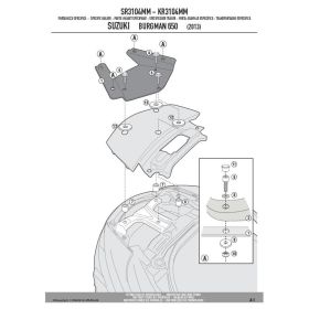 Portapacchi Monolock GIVI SR3104MM con piastra