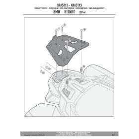 Portapacchi Monokey GIVI SRA5113 alluminio anodizzato con piastra