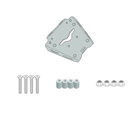 GIVI SRA8203 Monokey rear rack anodized aluminum with plate
