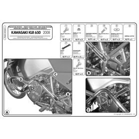 GIVI Black Tubular Crash Bars for KAWASAKI KLR 650 Enduro