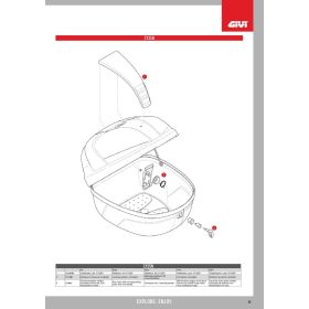 GIVI Katadioptrisch mit grafischem Hintergrund für CY25N Topcase