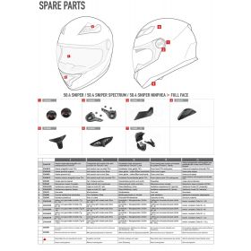 GIVI SPARE PART Z245254R - INNER LINING BLACK WITH CHEEK PADS