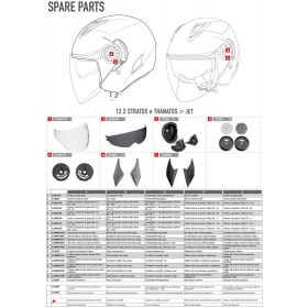 GIVI SPARE PART Z248561R - COMPLETE INNER LINING WITH CHEEK PADS