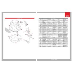 GIVI schwarze E370 Topcase-Abdeckung