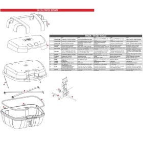 GIVI TRK52B Schwarze Topcase-Abdeckung