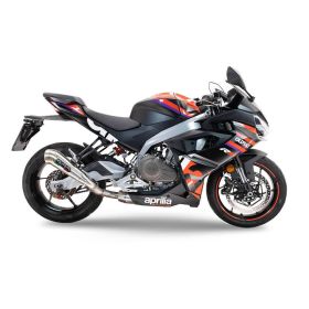 Vollständiges GPR Powercone Evo Auspuffsystem mit Katalysator genehmigt für Aprilia RS 457