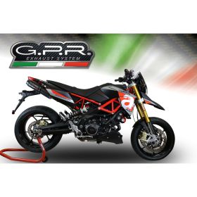 GPR Furore Evo4 Black Slip-on Mufflers Approved for Aprilia Dorsoduro 900