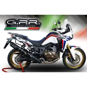 GPR Slip-On Auspuff Furore Evo4 Schwarz für Honda CRF 1000 L Africa Twin