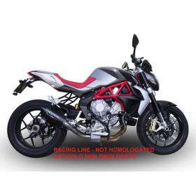 GPR Slip-On Auspuff Furore Evo4 Schwarz Homologiert für MV Agusta Brutale 800 2017-2020