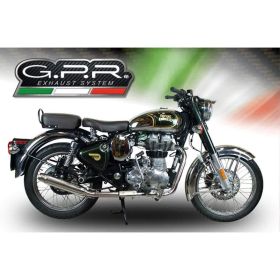 GPR Deeptone Edelstahl Slip-On Auspuff für Royal Enfield Classic/Bullet EFI 500 2017-2020