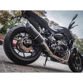 Komplettes GPR Auspuff Furore Schwarz mit Katalysator für Yamaha Tracer 700 2016-2019