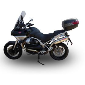 GPR Trioval Slip-On Auspuff genehmigt für Moto Guzzi Stelvio 1200 8v