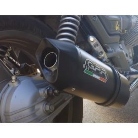 Silencieux GPR Slip-on Noir Approuvé pour Moto Guzzi Breva 750