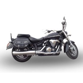 Silencieux ovale en acier inoxydable GPR homologué pour Yamaha XVS 1300 Midnight Star