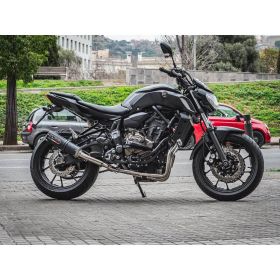 Komplette GPR Racing M3 Auspuffanlage Schwarz Titan für Yamaha MT-07