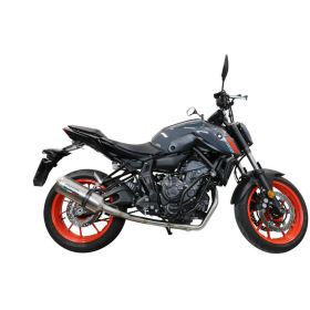 Système échappement complet GPR satinox approuvé et catalyseur pour Yamaha Mt-07 2021-2024