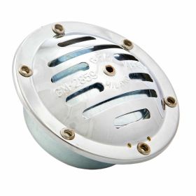 Clacson GRABOR 6V AC 72 mm cromo premium fissaggio a 6 fori per modelli senza batteria