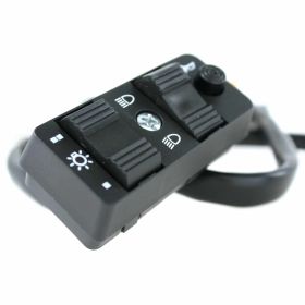 GRABOR turn signal switch with 5 cables and 5-pin multi-connector with closure contact