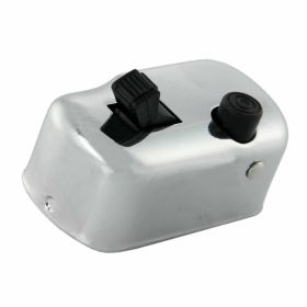 GRABOR Switch Headlight Control Contact Button Horn Round Chrome